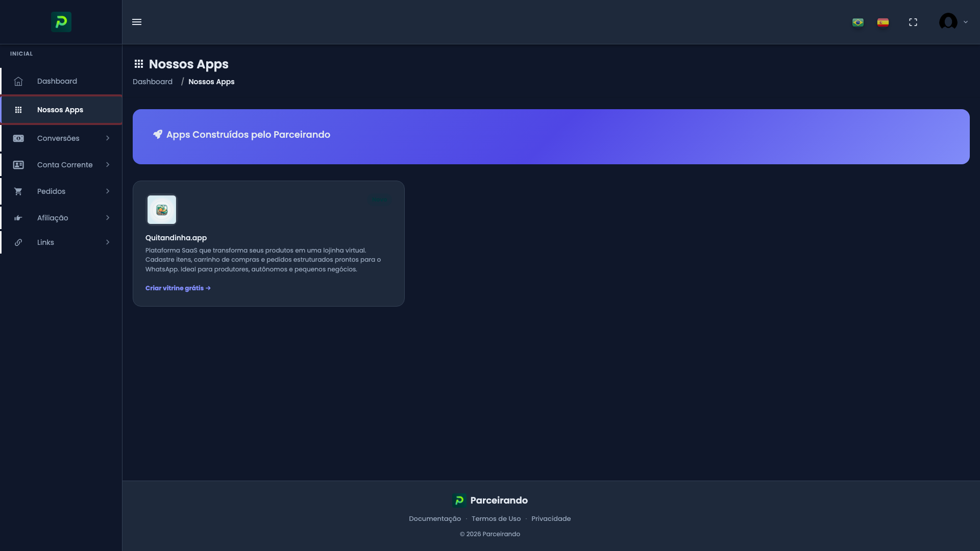 Nossos Apps Afiliado