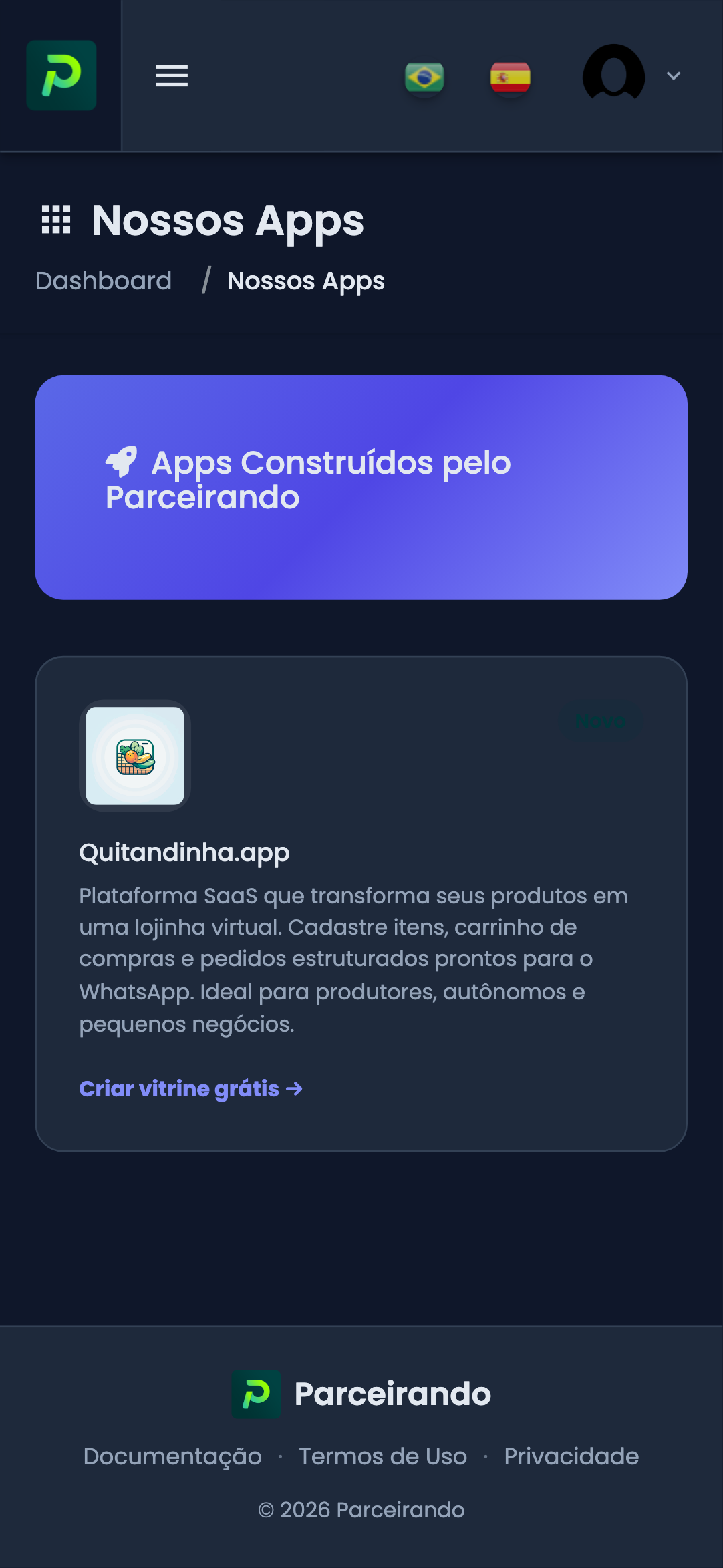 Nossos Apps Mobile Afiliado