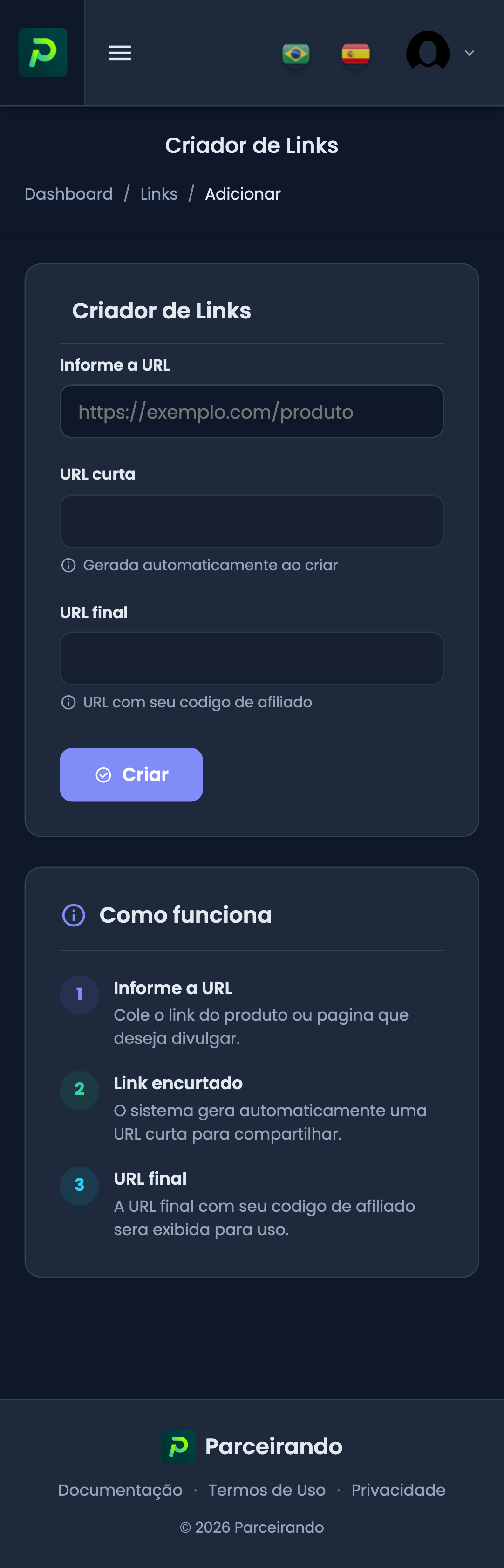 Links Mobile Afiliado